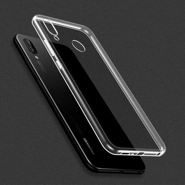 Huawei Y7 Prime 2019 - Kılıf Şeffaf Soft Slim Fitt Süper Silikon Kapak - Resim 4