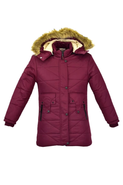 Kız Çocuk Kapüşonlu Mont BS-2015 - Resim 2
