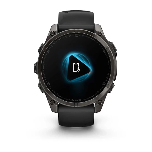 Garmin Fenix 8 – 47mm, AMOLED Sapphire Karbon Gri DLC Titanyum Siyah/Gri Kayışlı - 4