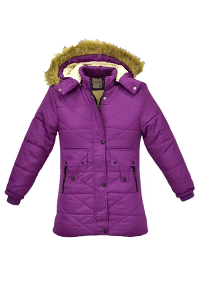 Kız Çocuk Kapüşonlu Mont BS-2015 - Resim 6