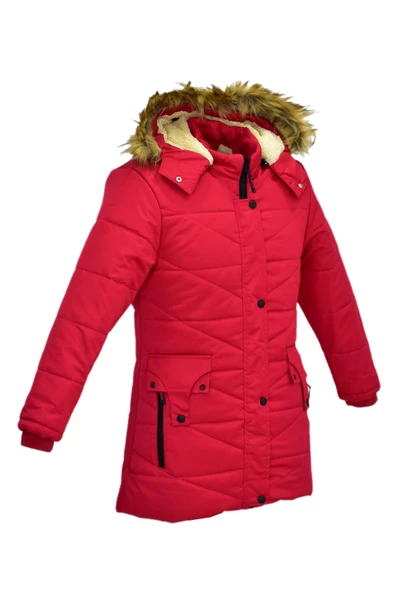 Kız Çocuk Kapüşonlu Mont BS-2015 - Resim 9