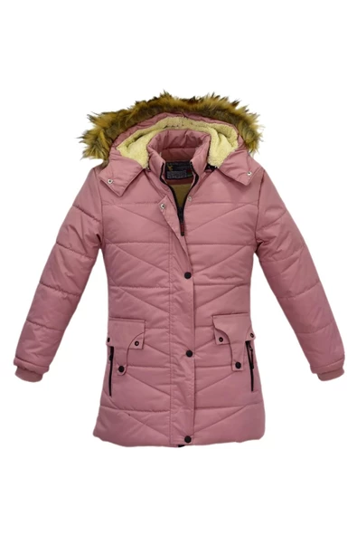 Kız Çocuk Kapüşonlu Mont BS-2015 - Resim 7