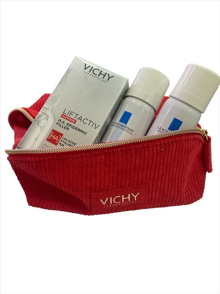 Vichy Liftactiv Supreme H.A. Epidermic Filler Serum 30 ml I LRP Termal Su 2x50 ml - Çanta Hediyeli Set