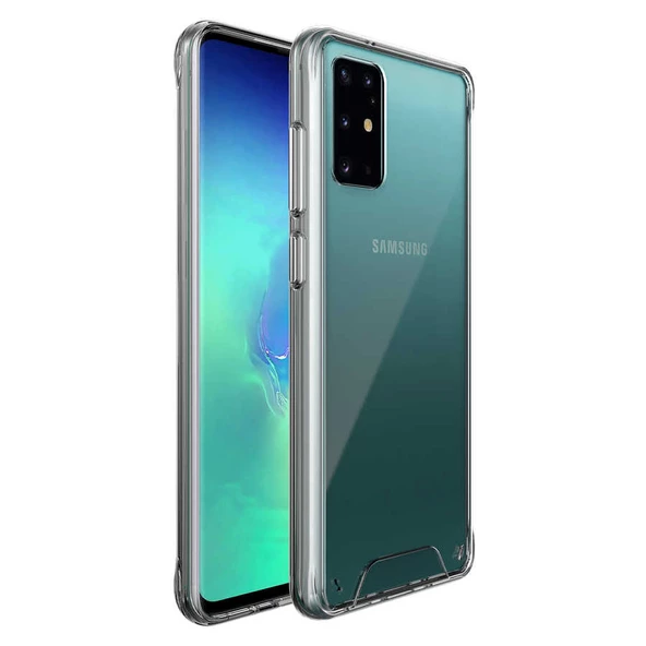 Samsung Galaxy S20 Plus - Kılıf Şeffaf Sert Koruyucu Gard Silikon
