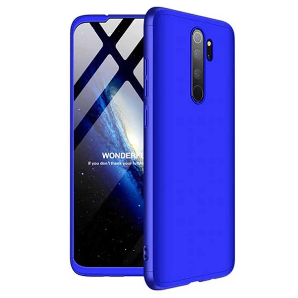 Xiaomi Redmi Note 8 Pro - Kılıf Parmak izi Yapmayan 3 Parça Ays Kapak