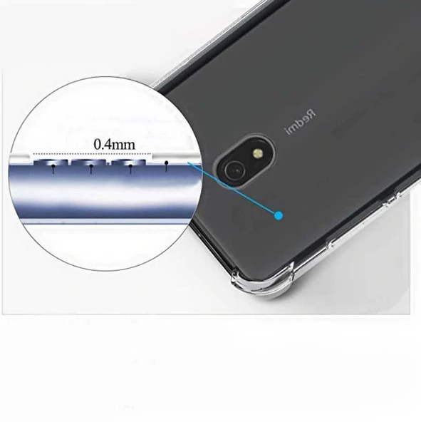 Xiaomi Redmi 8A - Kılıf Kenar Köşe Korumalı Nitro Anti Shock Silikon - 6