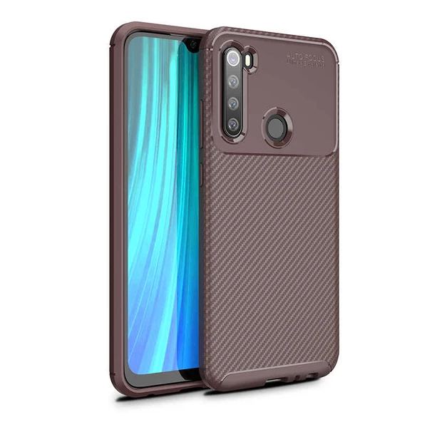 Xiaomi Redmi Note 8 - Kılıf Auto Focus Karbon Negro Silikon Kapak