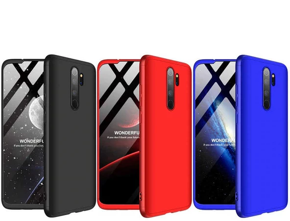 Xiaomi Redmi Note 8 Pro - Kılıf Parmak izi Yapmayan 3 Parça Ays Kapak - 6