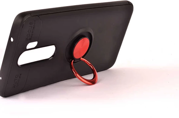 Xiaomi Redmi Note 8 Pro - Kılıf Yüzüklü Karbon Ravel Silikon Kapak - 3