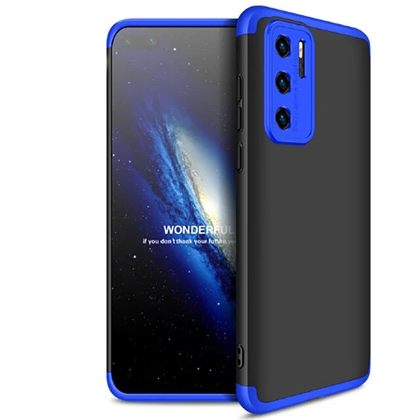 Huawei P40 Pro - Kılıf Parmak izi Yapmayan 3 Parça Ays Kapak