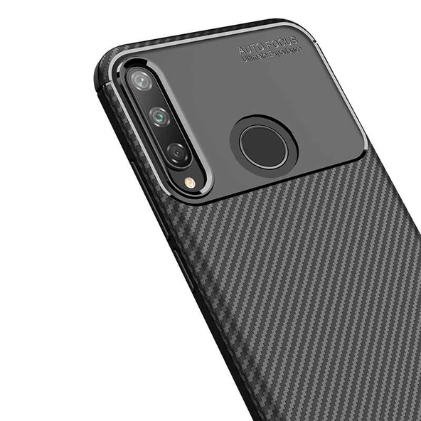 Huawei P40 Lite E - Kılıf Auto Focus Karbon Negro Silikon Kapak - 4