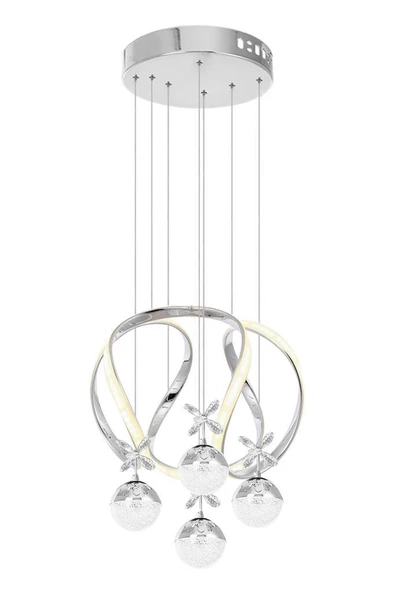 Eray Aydınlatma 1688-50 KR 4 Toplu Krom Led Avize - 2