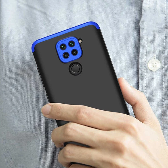 Xiaomi Redmi Note 9 - Kılıf Parmak izi Yapmayan 3 Parça Ays Kapak - 7