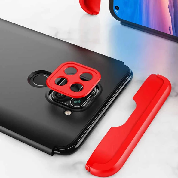 Xiaomi Redmi Note 9 - Kılıf Parmak izi Yapmayan 3 Parça Ays Kapak - 2