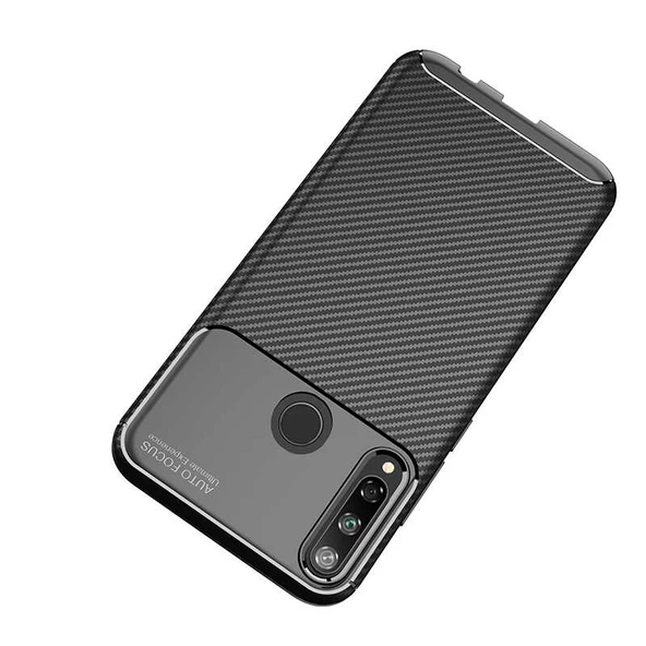 Huawei P40 Lite E - Kılıf Auto Focus Karbon Negro Silikon Kapak - 7
