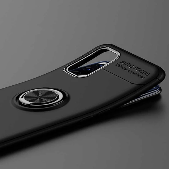 Oppo Reno A72 - Kılıf Yüzüklü Karbon Ravel Silikon Kapak - 3
