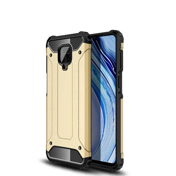 Xiaomi Redmi Note 9 Pro - Kılıf Çift Katman Zırh Tank Crash Military Kapak
