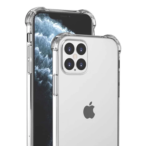 Apple iPhone 12 Pro Max - Kılıf Kenar Köşe Korumalı Nitro Anti Shock Silikon