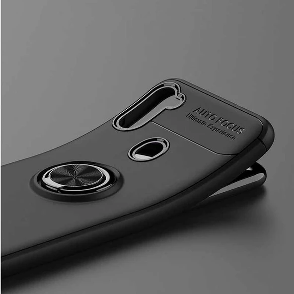 Samsung Galaxy A21 - Kılıf Yüzüklü Karbon Ravel Silikon Kapak - 6