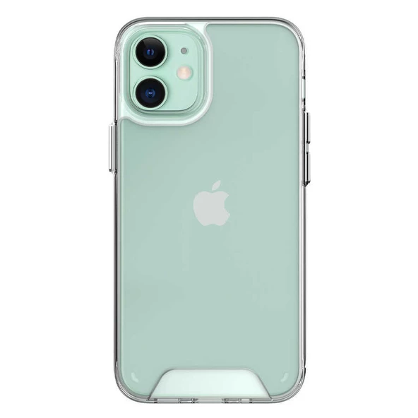 Apple iPhone 12 - Kılıf Şeffaf Sert Koruyucu Gard Silikon