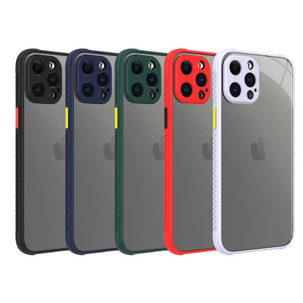 Apple iPhone 12 Pro Max - Kılıf ​​Arkası Şeffaf Sert Kaff Kapak - 2