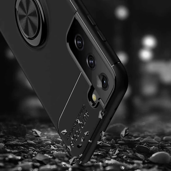 Samsung Galaxy S21 Plus - Kılıf Yüzüklü Karbon Ravel Silikon Kapak - 4