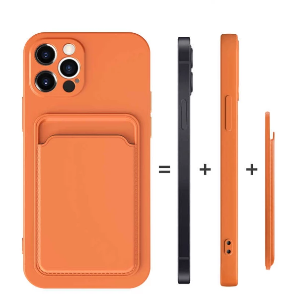 Apple iPhone 12 Pro Max - Kılıf Kamera Korumalı Kart Bölmeli Ofix Kapak - 6