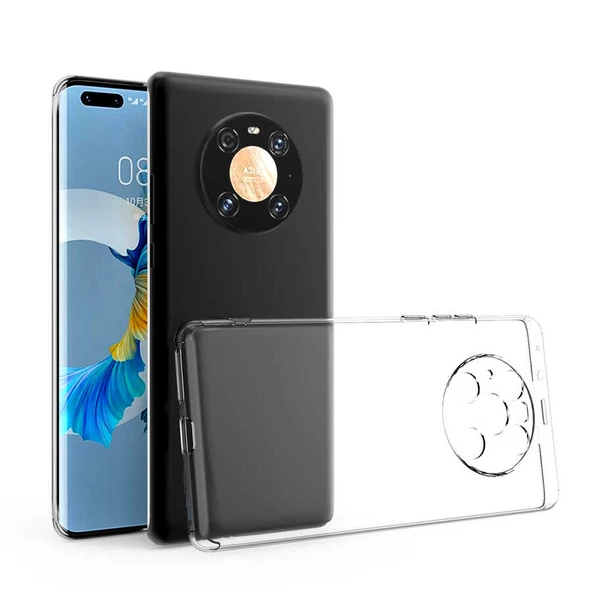 Huawei Mate 40 Pro - Kılıf Kamera Korumalı Süper Silikon Kapak - 1