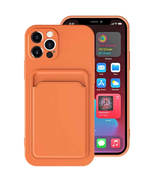 Apple iPhone 12 Pro Max - Kılıf Kamera Korumalı Kart Bölmeli Ofix Kapak