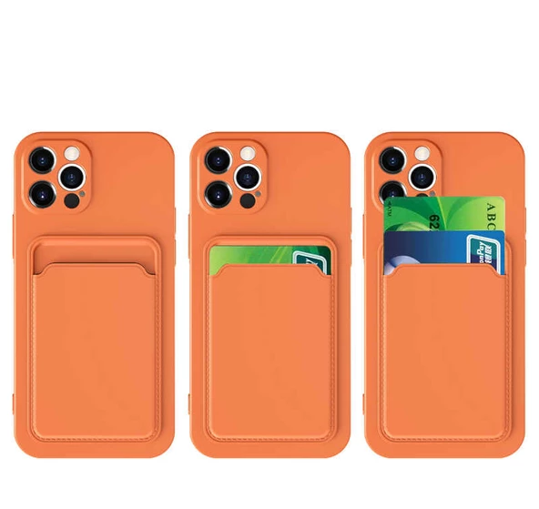 Apple iPhone 12 Pro Max - Kılıf Kamera Korumalı Kart Bölmeli Ofix Kapak - 3