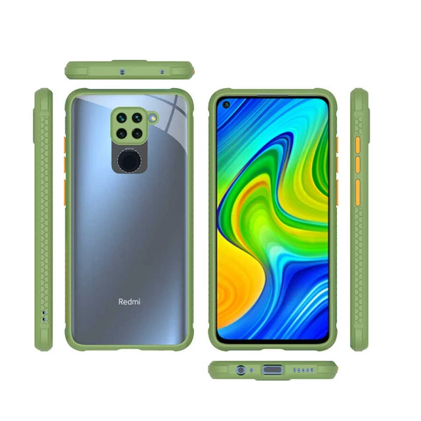 Xiaomi Redmi Note 9 - Kılıf ​​Arkası Şeffaf Sert Kaff Kapak - 2