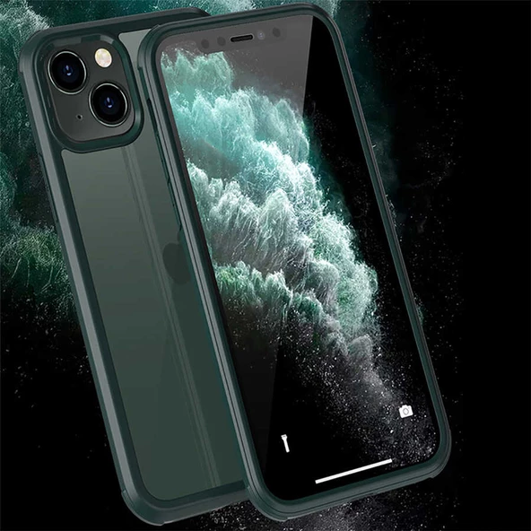 Apple iPhone 13 - Kılıf 360 Full Koruma Ön Ve Arka Dor Kapak - 7