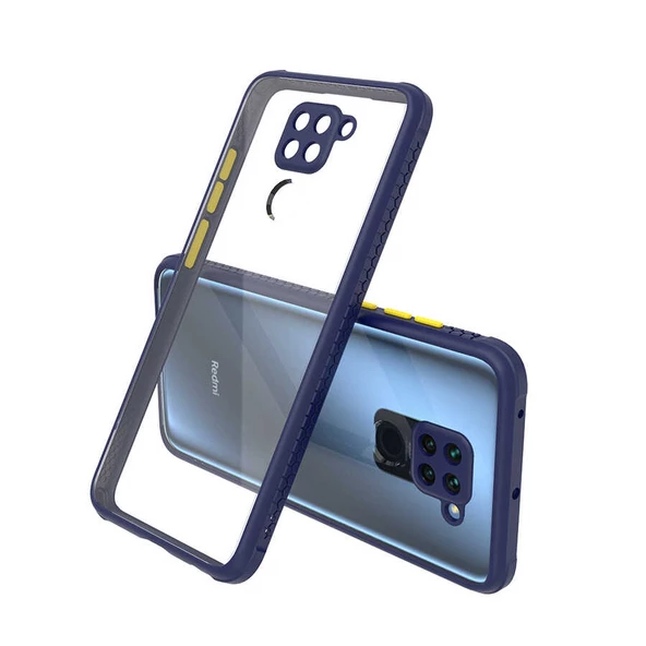 Xiaomi Redmi Note 9 - Kılıf ​​Arkası Şeffaf Sert Kaff Kapak - 1