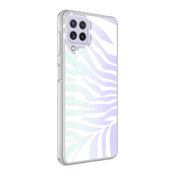 Samsung Galaxy A22 4G - Kılıf Desenli Koruyucu M-blue Kapak