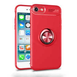 Apple iPhone SE 2022 - Kılıf Yüzüklü Karbon Ravel Silikon Kapak