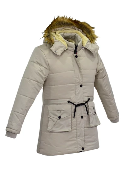 Kız Çocuk Kapüşonlu Mont BS-2022 - 11