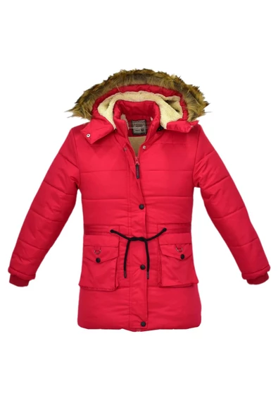 Kız Çocuk Kapüşonlu Mont BS-2022 - 2