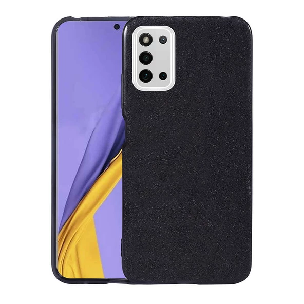 Samsung Galaxy A03S - Kılıf Simli Koruyucu Shining Silikon
