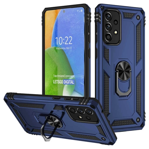 Samsung Galaxy A73 - Kılıf Yüzüklü Zırh Tank Vega Kapak
