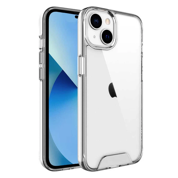 Apple iPhone 14 Plus - Kılıf Şeffaf Sert Koruyucu Gard Silikon