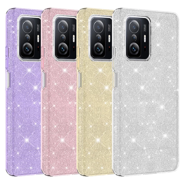 Xiaomi Mi 11T 5G - Kılıf Simli Koruyucu Shining Silikon - 2