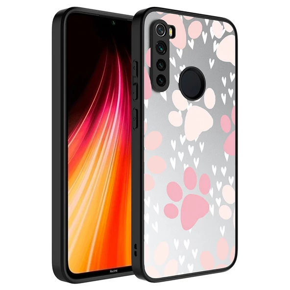 Xiaomi Redmi Note 8 - Kılıf Aynalı Desenli Kamera Korumalı Parlak Mirror Kapak
