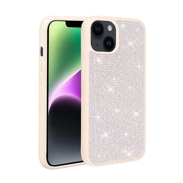 Apple iPhone 14 Plus - Kılıf Parlak Taşlı Tasarım Ston Kapak