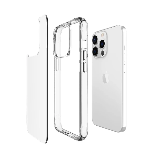 Apple iPhone 13 Pro - Kılıf Şeffaf Ultra İnce Airbag Tasarımlı Okka Kapak - 2