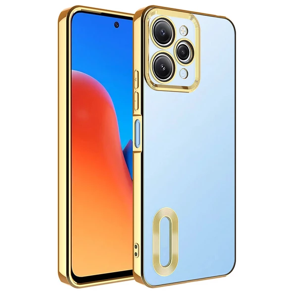 Xiaomi Redmi 12 - Kılıf Kamera Korumalı Logo Gösteren Omega Kapak