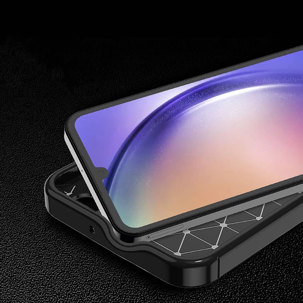 Samsung Galaxy A15 - Kılıf Auto Focus Karbon Negro Silikon Kapak - 3