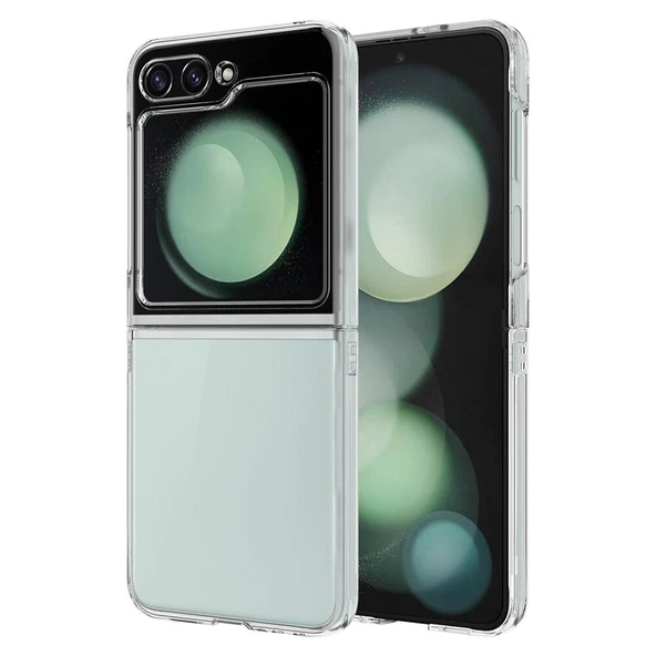 Samsung Galaxy Z Flip 5 - Kılıf Sert Koruyucu Slim Fit Droga Kapak - Resim 3