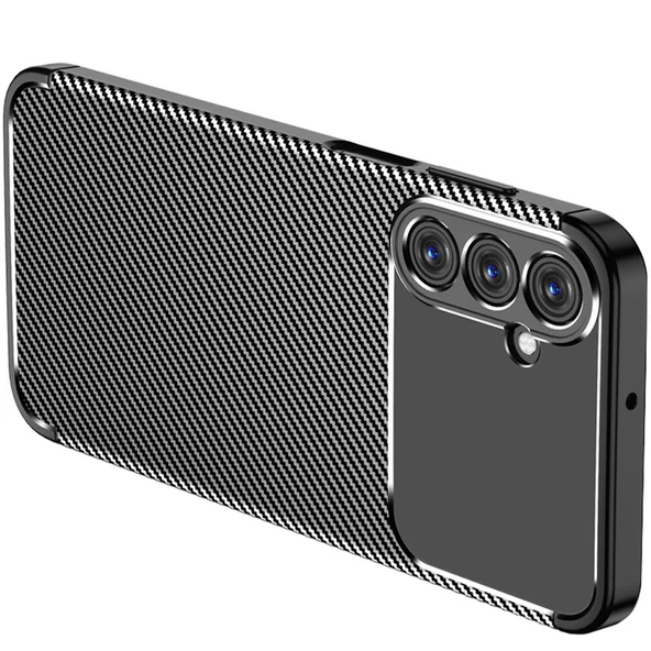 Samsung Galaxy A15 - Kılıf Auto Focus Karbon Negro Silikon Kapak - 4