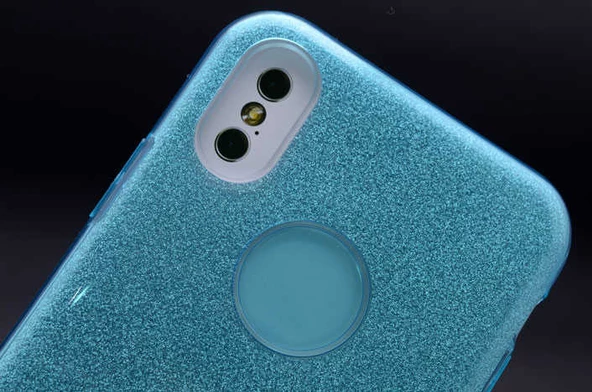 Apple iPhone X - Kılıf Simli Koruyucu Shining Silikon - 3