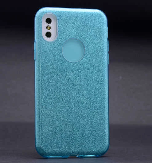 Apple iPhone X - Kılıf Simli Koruyucu Shining Silikon